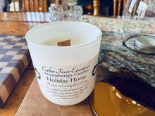 Load image into Gallery viewer, Holiday Home 8 oz Coco-Beeswax, Wooden Wick, Aromatherapy Candle