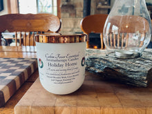 Load image into Gallery viewer, Holiday Home 8 oz Coco-Beeswax, Wooden Wick, Aromatherapy Candle